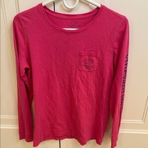 Vineyard Vines Kids Fuchsia Long Sleeve Tee